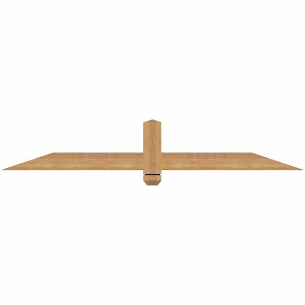 Ekena Millwork Eugene Smooth Timber Gable Bracket, Western Red Cedar, 60"W x 10"H x 1 1/2"D x 3 1/2"F, 4/12 Pitch GBW060X10X0204EUG00SWR - main